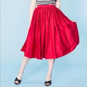 EUC Pinup Couture Red Jenny Skirt